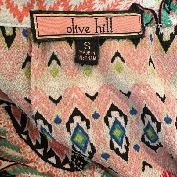 Anthropologie Olive Hill Boho Geometric Multi Pattern Top Size Small - Picture 12 of 16